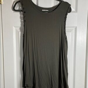 Maurices Dark Green Tank with Braided Sides